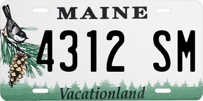 ME license plate 4312SM