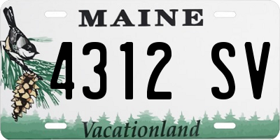 ME license plate 4312SV