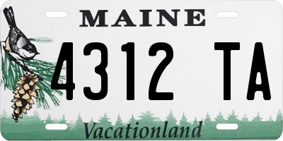 ME license plate 4312TA