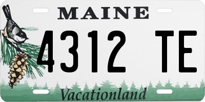 ME license plate 4312TE