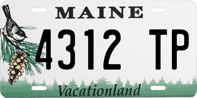 ME license plate 4312TP