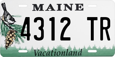 ME license plate 4312TR