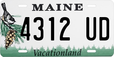 ME license plate 4312UD