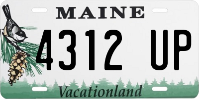 ME license plate 4312UP