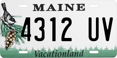 ME license plate 4312UV