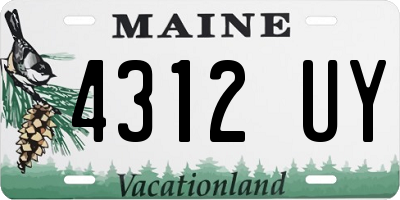 ME license plate 4312UY