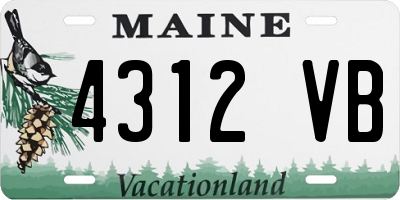 ME license plate 4312VB