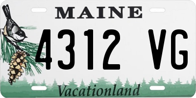 ME license plate 4312VG