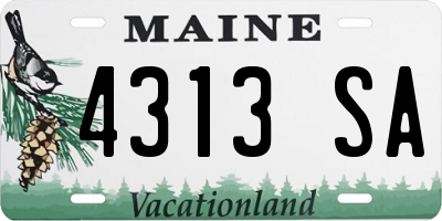 ME license plate 4313SA