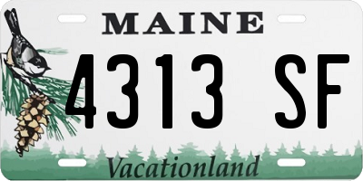 ME license plate 4313SF