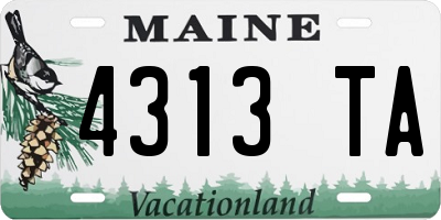ME license plate 4313TA