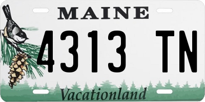 ME license plate 4313TN