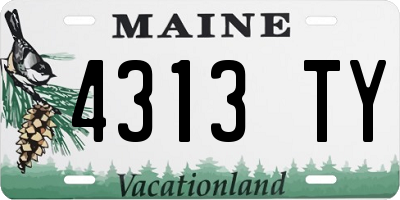 ME license plate 4313TY