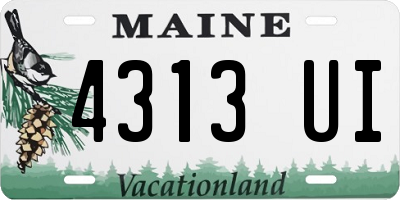 ME license plate 4313UI