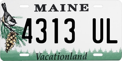 ME license plate 4313UL