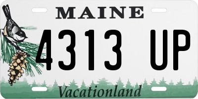 ME license plate 4313UP
