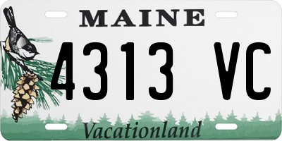 ME license plate 4313VC