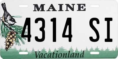 ME license plate 4314SI