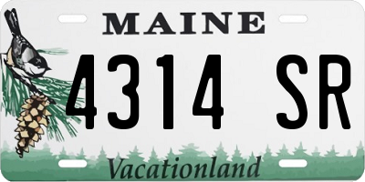 ME license plate 4314SR