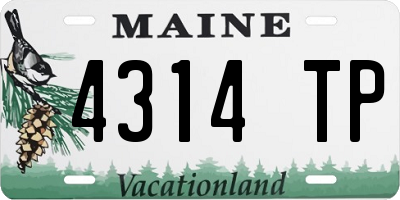 ME license plate 4314TP