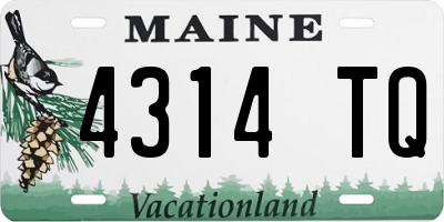ME license plate 4314TQ