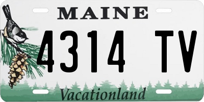 ME license plate 4314TV