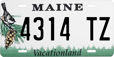 ME license plate 4314TZ