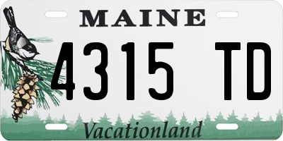 ME license plate 4315TD