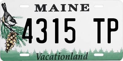 ME license plate 4315TP