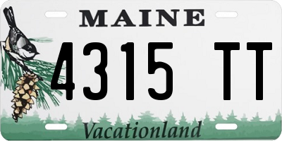 ME license plate 4315TT