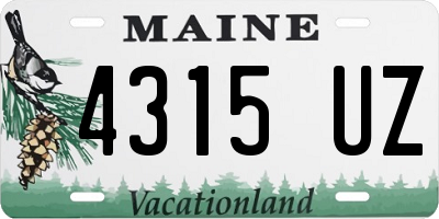 ME license plate 4315UZ