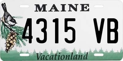 ME license plate 4315VB