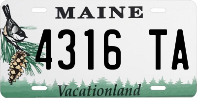ME license plate 4316TA