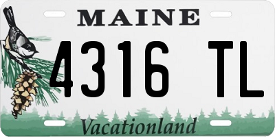 ME license plate 4316TL