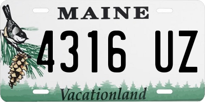 ME license plate 4316UZ