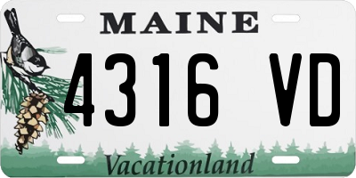 ME license plate 4316VD