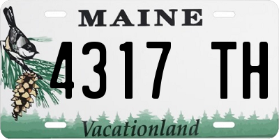 ME license plate 4317TH