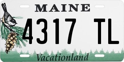 ME license plate 4317TL