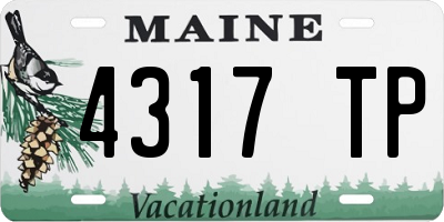ME license plate 4317TP