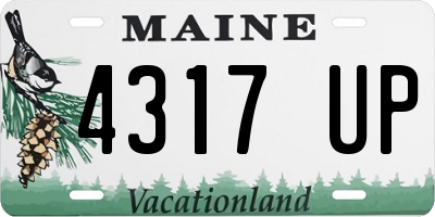 ME license plate 4317UP