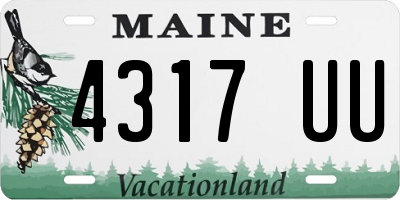 ME license plate 4317UU