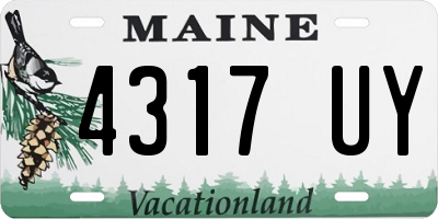 ME license plate 4317UY