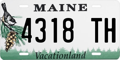 ME license plate 4318TH