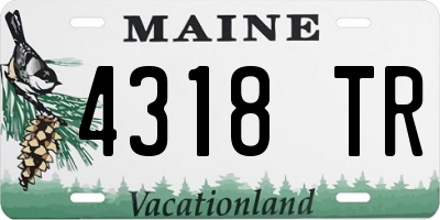 ME license plate 4318TR