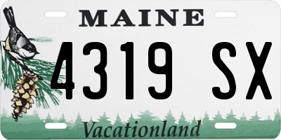 ME license plate 4319SX