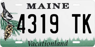 ME license plate 4319TK