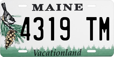 ME license plate 4319TM