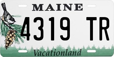 ME license plate 4319TR