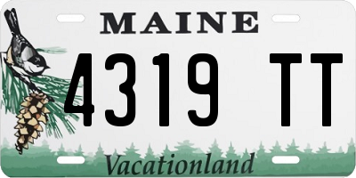 ME license plate 4319TT