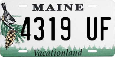 ME license plate 4319UF